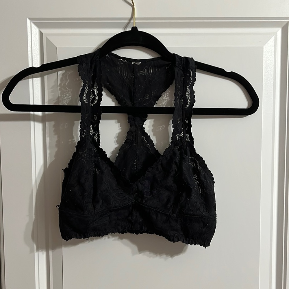 black bralette